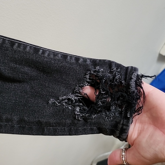 AGOLDE Sophie Crop High Rise Black Denim Jeans Style A018 C-844 Size 24 - Picture 4 of 10